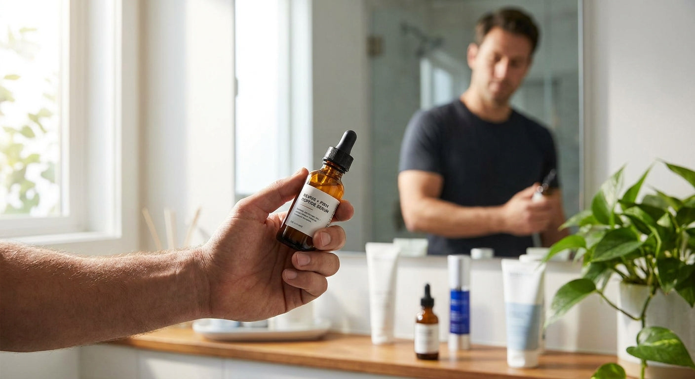 Peptide serum for men who want firmer skin without injectables