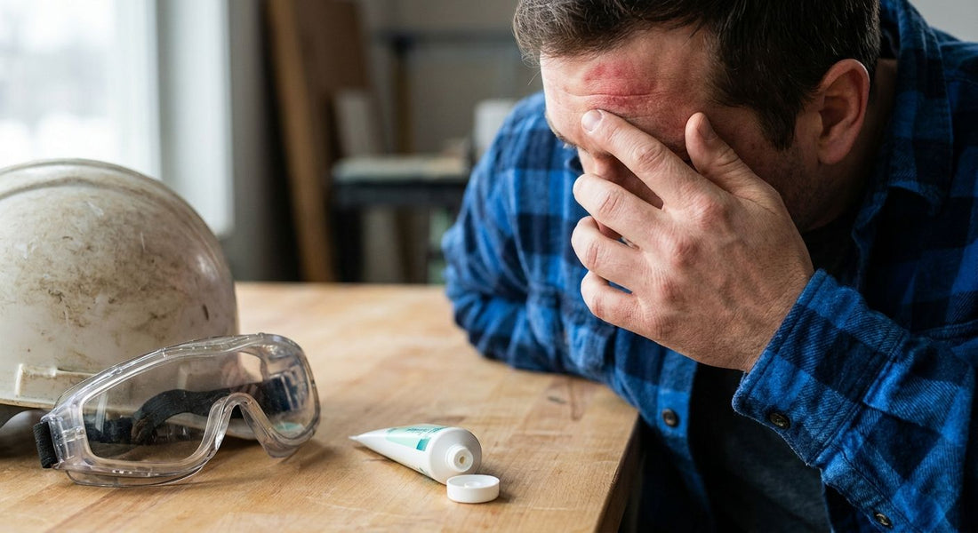 How to fix skin irritation from safety goggles or a hard hat