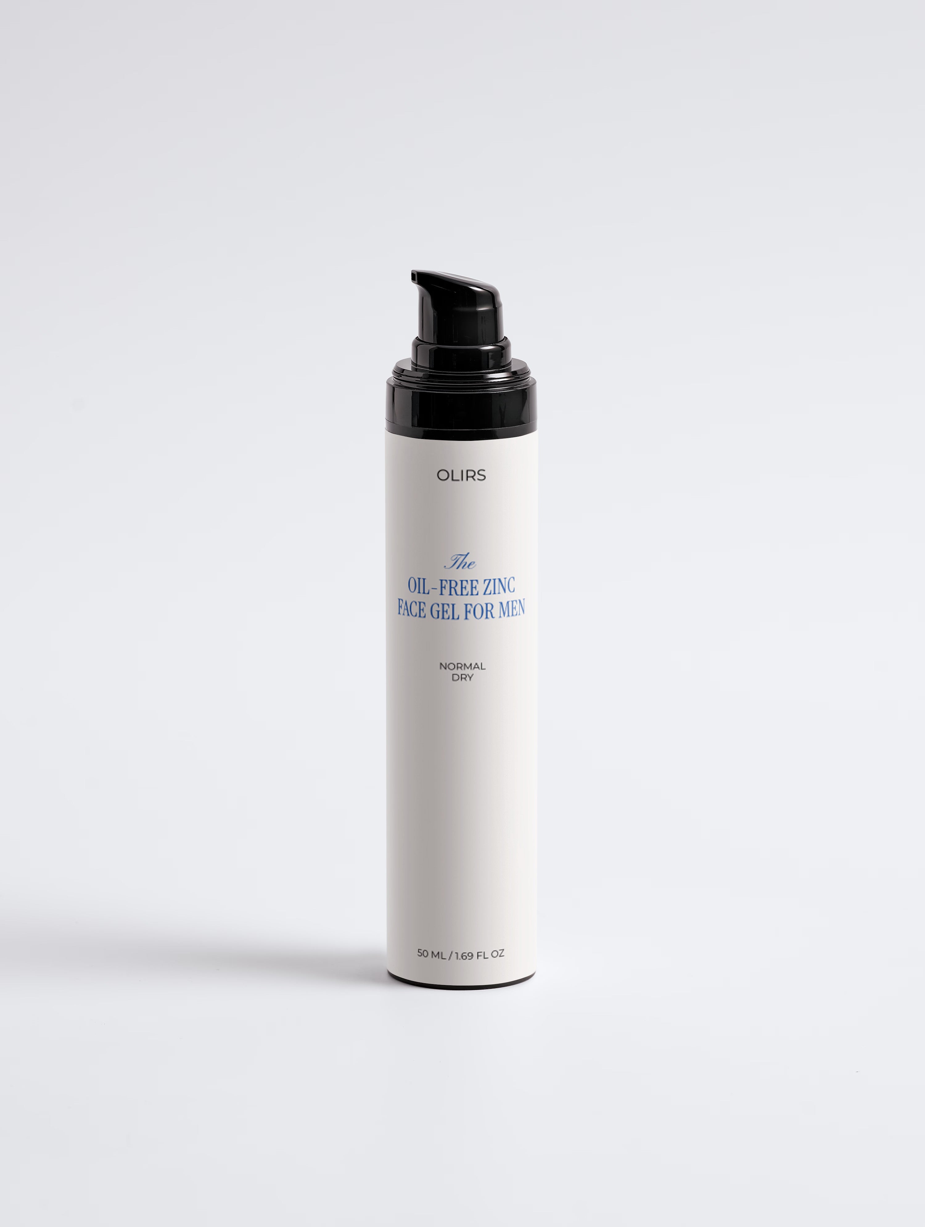 Oil-Free Zinc Face Gel for Men bottle, oil-free moisturizer for men's skincare routine.